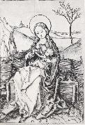 The Virgin on a grassy bench Albrecht Durer